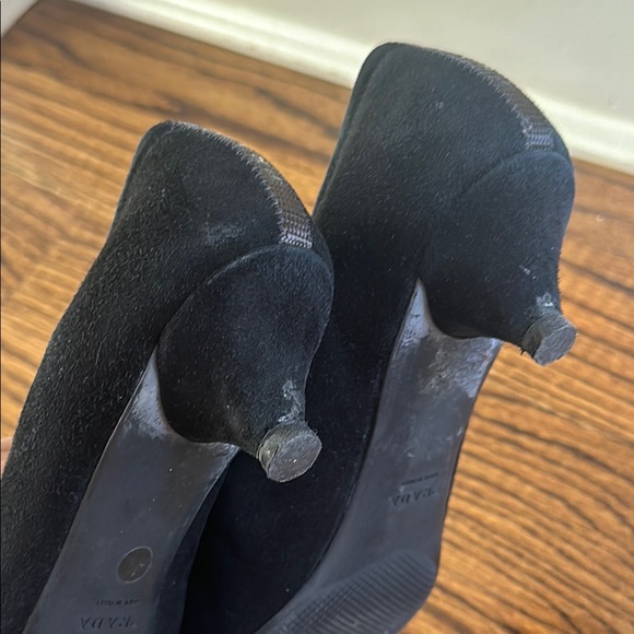 Prada Black Suede Women's Shoes - Picture 8 of 9